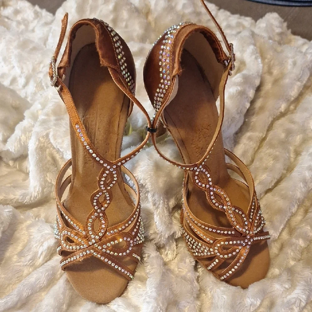 Professional Latin Ballroom Dance Shoes 3" Heels - Picture 3 of 12